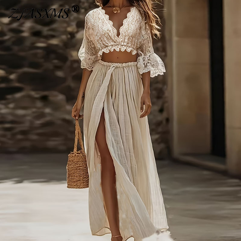 Formal Women'S Wear - Damski dwuczęściowy zestaw w stylu boho