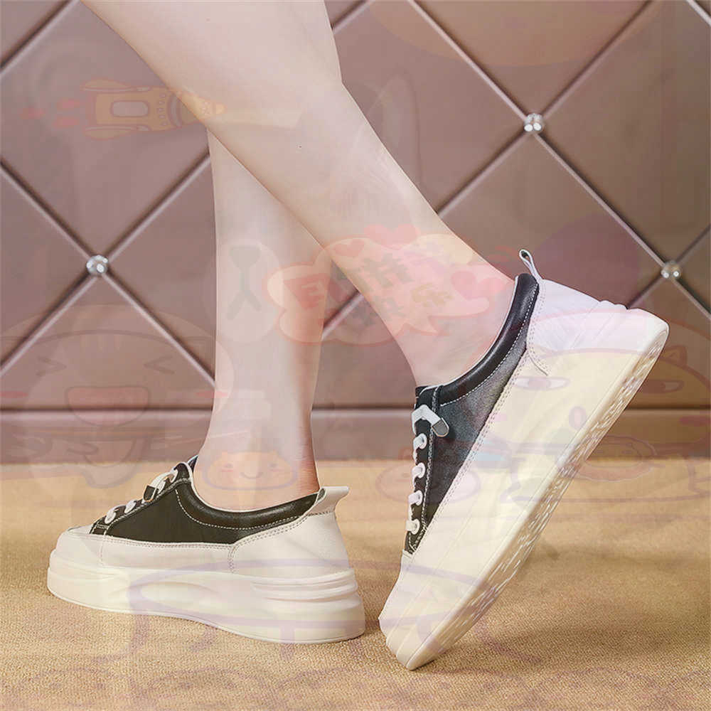 Elderly Women Formal Wear - Sznurowane mokasyny Chunky Loafers Woman Skateboarding