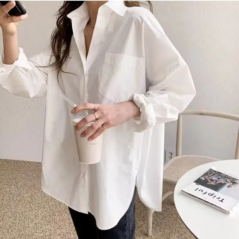 Women'S Formal Wear Blouse - Moda 2026 Nowa Bawełniana Koszula Damska