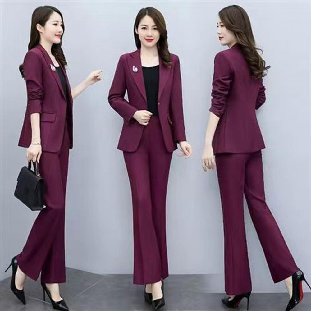Women'S Formal Wear Pants - Damski elegancki komplet: marynarka i spodnie,