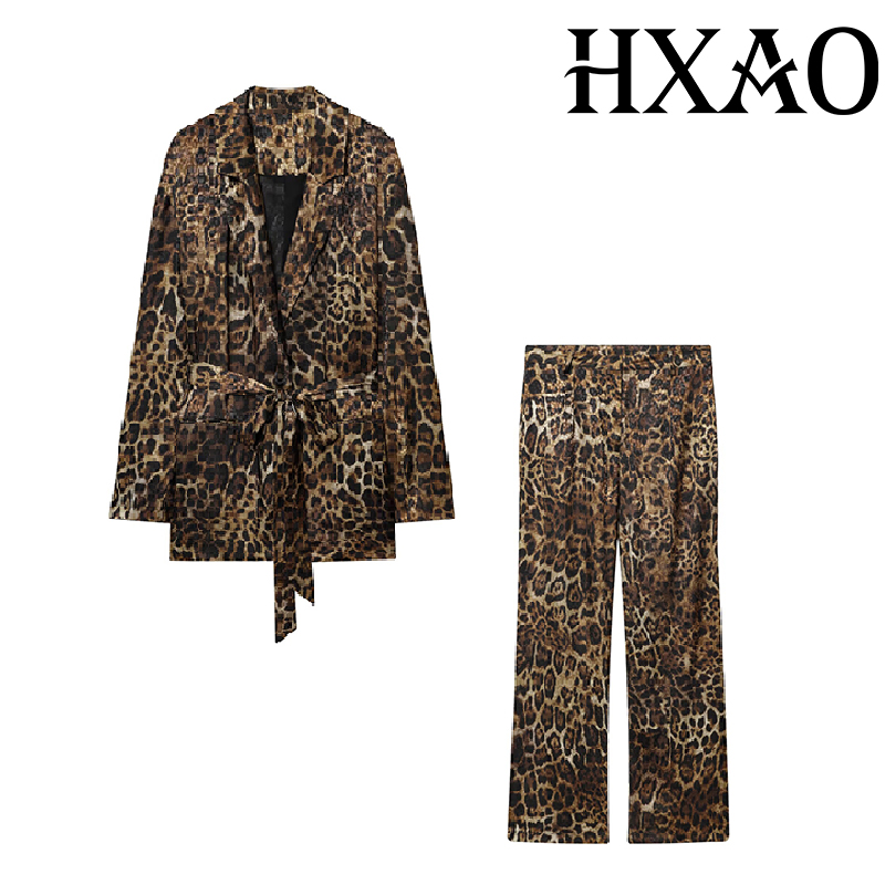 Zestawy spodni HXAO Leopard, 2 – Women'S Formal Wear Pants recenzja i cena