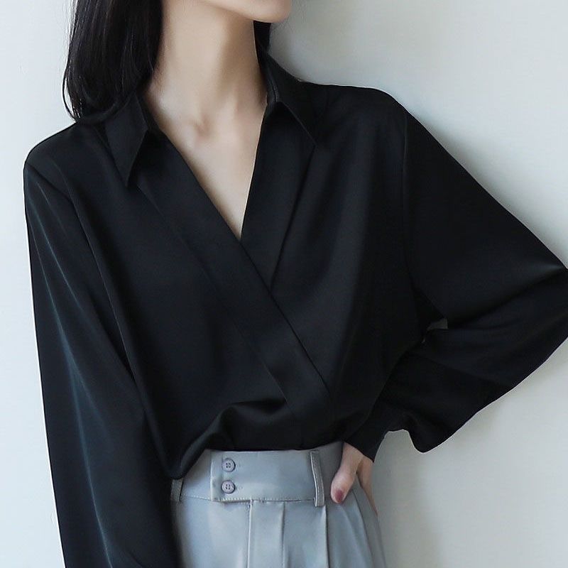 Damskie Gidyq czarne szyfonowe – Women'S Formal Wear Blouse recenzja i cena