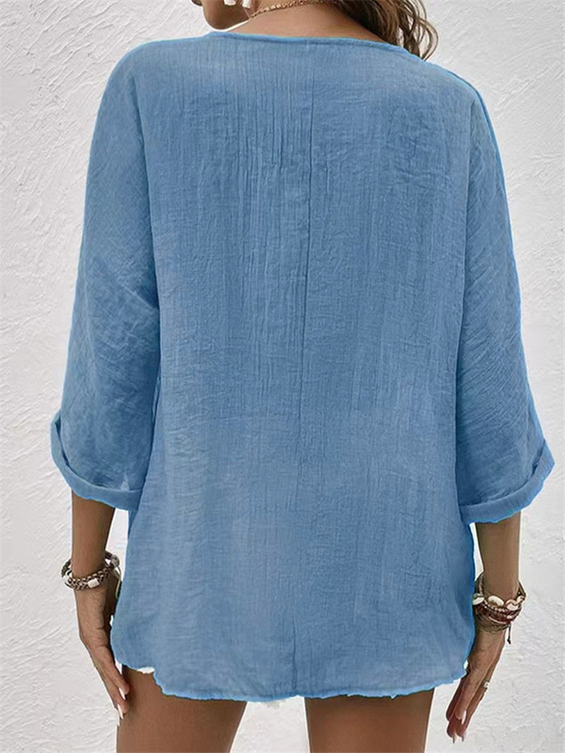 Eleganckie guziki jednolita bl – Women'S Formal Wear Blouse recenzja i cena