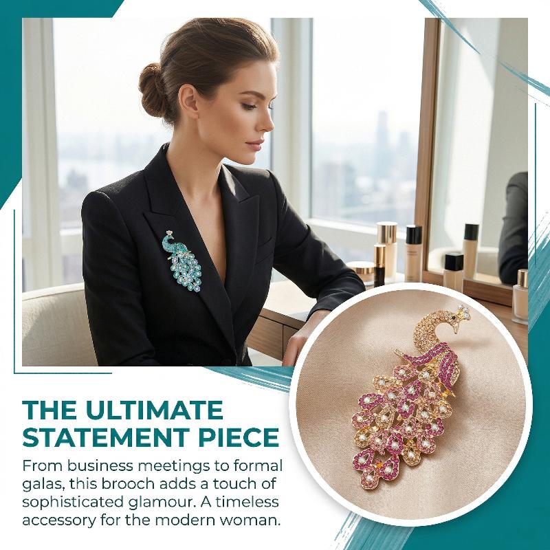 Unikatowa broszka w kształcie  – Women Formal Wear Look recenzja i cena