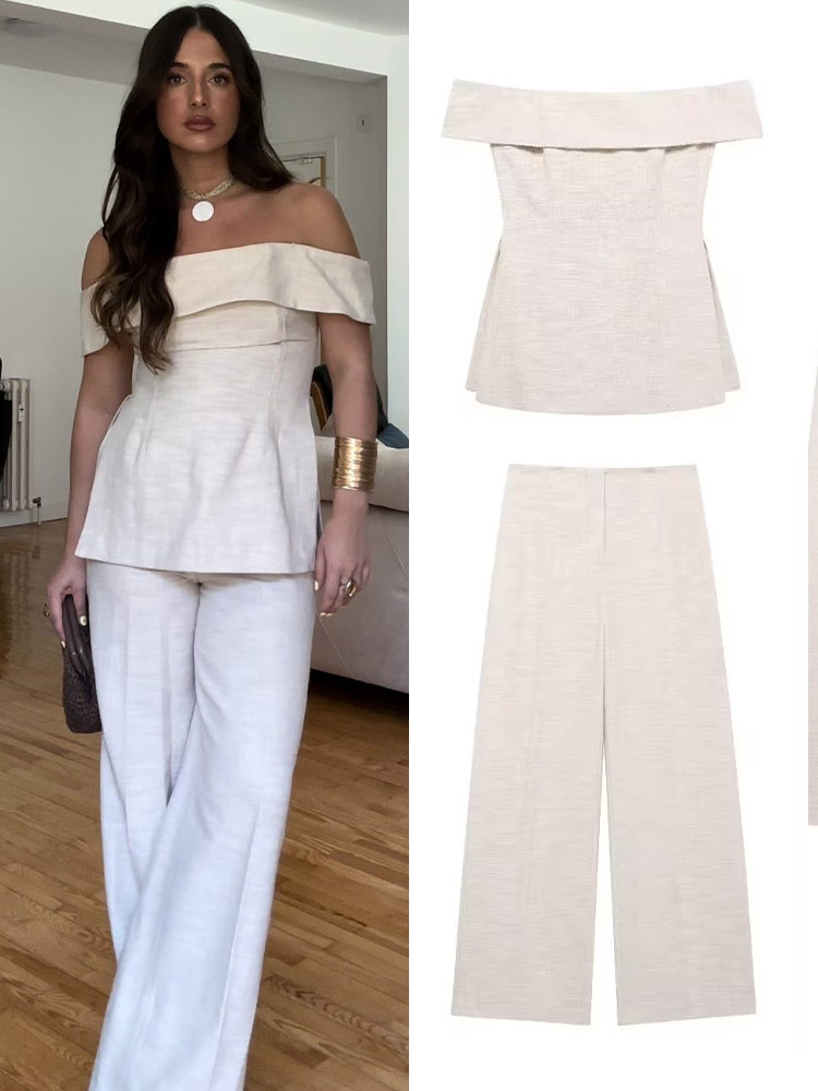Damski komplet: luźne spodnie  – Women'S Formal Wear Pants recenzja i cena